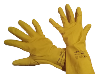 Bingold Schutzhandschuhe Latex gelb