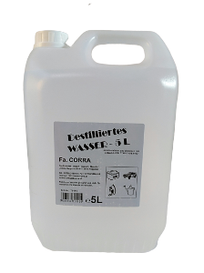 destilliertes Wasser 5 Liter destilliertes Wasser